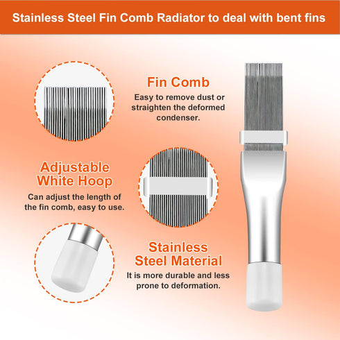 Cenipar 3PCS Air Conditioner Condenser Fin Comb Set, Includes FCR6 Metal and Plastic Fin Combs
