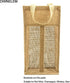 DIWNELEM 1 Pack Burlap Wine Gift Bags, Double Window Two Bottles Jute Bag for Wedding, Party Favors, Christmas