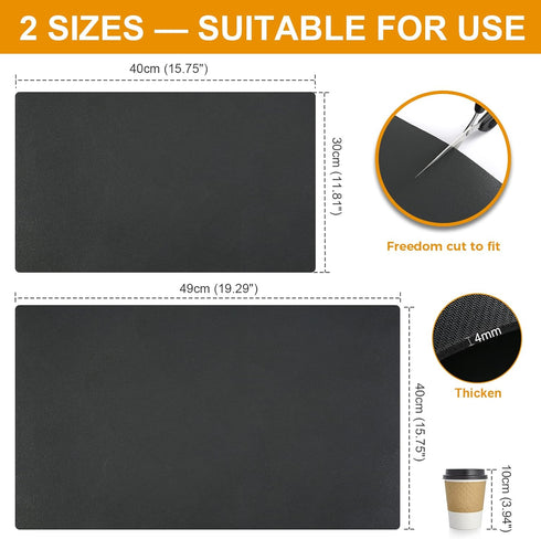 Dish Drying Mats for Kitchen Counter, Waterproof Mat for Coffee Bar Accessories, Deep Gray 16"*19"
