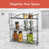 Spectrum Diversified 3-Tier Spice Rack Shelf Organizer for Kitchen, Pantry, Bathroom, or Closet, Black