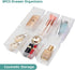 Backerysupply Clear Plastic Drawer Organizer Tray for Vanity Cabinet (Set of 8)