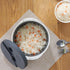 Microwave Rice Cooker, 2L Steamer Pasta Cooker, Food Grade PP Set with Strainer, 4PCS (Orange)