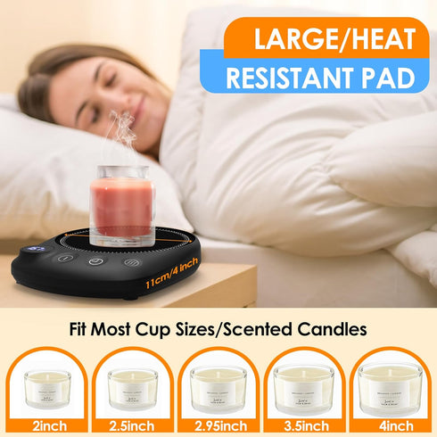 4 Settings 1-12H Coffee Mug Warmer - Fastest Heating & Highest Temperature, Coffee Cup Warmer for Desk Auto Shut Off