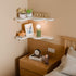 Set 2 90-Degree Cute Cloud Corner Shelves - of White Wooden Floating Corner Shelves Wall Mounted, Space-Saving Nursery