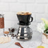 Segarty #2 Black Ceramic Pour Over Coffee Maker, 1 Set, Reusable Filter Cone Drip Holder for Home, Travel, Office