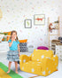 2-in-1 KokoSelene Toddler Couch, Kids Couch for Toddler Fold Out, Convertible Kid Sofa to Lounger Bed for Girls