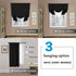 H.VERSAILTEX Blackout Curtain for Bathroom Windows Adjustable Tie Up Shade/Blackout Curtain with Rod Pocket Top (Solid in Jet Black, 42 inches W x 63 inches L, Set of 1) by H.VERSAILTEX