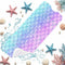 Culudea Pink Blue Mermaid Bathtub Shower Mat Fish Underwater Sea Non-Slip Tub Extra