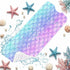 Culudea Pink Blue Mermaid Bathtub Shower Mat Fish Underwater Sea Non-Slip Tub Extra