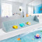 Annana Bathtub Splash Guard for Tub, Silicone Bathtub Caddy Tray with Play Shelf,