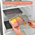 6 Pack 4 UPTRUST Bacon Cheese Container for Refrigerator, Stainless Steel Meat Container, Dishwasher Safe Storage