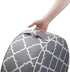 D20 xH9, Outdoor/Indoor Inflatable Ottoman Pouf All Weather Round Footstool with Handle, Water Repellent Portable
