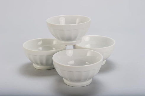 BIA Cordon Bleu 8-Ounce Fluted Bowl, Set of 4, White (900307S4SIOC) by BIA Cordon Bleu