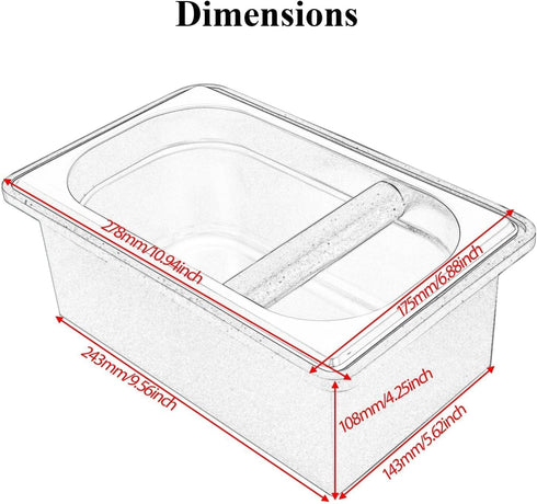 Stainless Steel Espresso Knock Box, Coffee Pucks Container with Steel Holder and Noise Reduction Rubber Ring