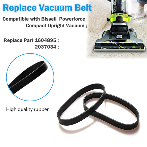 Vacuum Belts Replacement for Bissell PowerForce Compact Lightweight Upright Vacuum, Compatible Models, 4 Pack