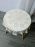 Laivigo New Handmade Crochet Cotton Lace Round Table Cloth Doilies, 24 Inch, Beige