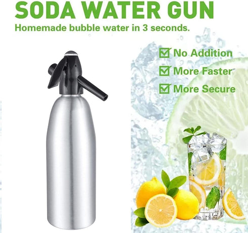 CO2 ALIMOTA Soda Streaming Machine - Carbonated Water Machine with Tanks, Sparkling Water Maker, Soda Water