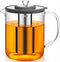 Aquach 85oz Large Glass Teapot & Tea Maker- Stovetop & Dishwasher Safe,