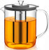 Aquach 85oz Large Glass Teapot & Tea Maker- Stovetop & Dishwasher Safe,