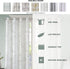 Madison Park Semi Sheer Single Curtain, 50x84, Grommet Top Botanical Print for Living Room, Bedroom, Bird White