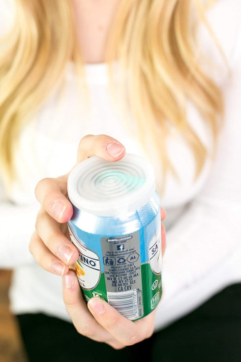 Smarter-Seal 6-Pack Reusable BPA Free Pop Can Lids, Covers, Protectors, Toppers for Soda, Seltzer, Beer, Energy Drinks
