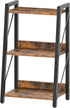 3-Tier BF303CJ01 HOOBRO Ladder Shelf, Bookshelf, Corner Bookcase, Small Bookshelf with Metal Frame, for Living Room