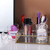 AOZITA 4 Pcs Acrylic Qtip Holder Dispenser, Clear Plastic Apothecary Jar Set for Bathroom Storage
