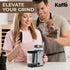 Kaffe Electric Burr Coffee Grinder (5.5oz) with Adjustable Coarseness Settings, Precision Coffee Bean Grinder (Silver)