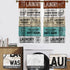 Laundry Kitchen Window Curtain Rustic Wash Dry Quotes Words Wooden Teal Brown Funny Fun Small Short 27.5" W x 45" L Curtains Set for Bedroom Living Room Bathroom 2 Panels Rod Pocket Drapes