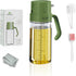 2-in-1 18oz 550ml Green / - Olive Oil Sprayer for Cooking,Salad and BBQ, Leakproof Oil Dispenser for Frying, Glass