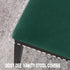 Pack 4 Deisy Dee Velvet Rectangle Vanity Stool Covers, Small Footstool Ottoman Covers of (Kelly)