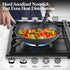 Cook N Home Nonstick Sauté Fry Pan Professional Hard Anodized 2 Piece Skillets Cookware Sets (8 and 9.5 inch) Black