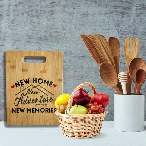 Cutting Board - Housewarming Gift for New Homeowners, New Apartment Gift Ideas, Realtor Closing Gift, 11inx9in