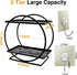 Bathroom Vanity Organizer, Black Perfume Organizer For Dresser Bathroom Organizer Vanity Skincare Organizers, 2 Tier Cosmetic Display Tray For Bathroom Counter Organizer, Suitable For Kitchen, Dresser