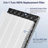 2 Pack Upgraded 3-in-1 True HEPA Filter for Hamilton Beach 04383, 04384, 04386A, 04385, Replace Part#990051000
