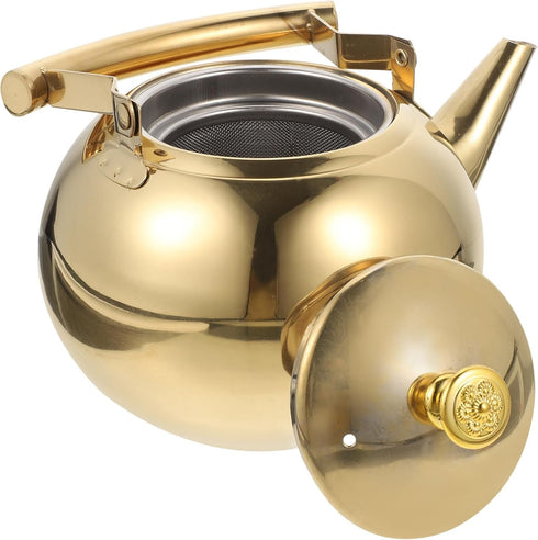 DOITOOL Stainless Steel Tea Kettle 1.5L, Classic Food Grade Stovetop Teapot with Infuser and Ergonomic Handle