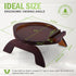 360 Couch Arm Tray Table,Bamboo Sofa Side Tables Clip-on Couch with Phone Holder,Foldable Sofa Armrest Tray