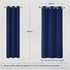 34 Inch, Grommet 34" 54" 2 DUALIFE Navy Blue Kitchen Curtains, Short Blackout Curtains for Kids Bedroom Play Room
