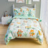 Set 98x86in 4 Set 1 2 1 SANDJEST Jungle Animal Comforter Full Size for Kids Boys, Microfiber Pcs Bedding Includes