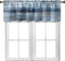 Blue Grey Kitchen Valances for Windows, Abstract Art Window Treatment Valances for Living Room and Bedroom