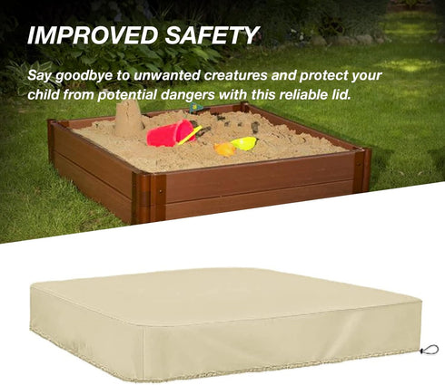 Hoypeyfiy (47 47 inches,59 59 inches) (Medium59 59inches) Sandbox Sandpit Cover, Kids Sand Box Cover for Sand and Toys