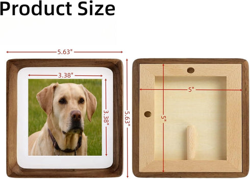 5x5 3.5x3.5 5x5,Square Natural Picture Frame Wood with Mat for Pictures or Wall Photo Frames Made of Solid Walnut Wood