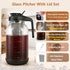 QHH 64oz Cold Brew Coffee Maker, Mason Jar Pitcher with Stainless Steel Filter, Sealed, Leak-Proof Lid with Pour Spout