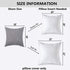 Kevin Textile Decorative Throw Pillow Covers, Set of 2, 20 x 20 inches, Grey, Modern Farmhouse