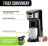 Tru Single Serve Dual Brew Coffee Maker - Premium Brewer for Coffee Capsules or Grounds - Features Self-Cleaning
