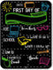 Chalkboard Style First Day of School Photo Prop Sign, 9 inch by 12 inch, Reusable, Customizable with Liquid Chalk