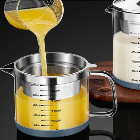 BinaryABC Yogurt Strainer,Nut Milk Strainer,Juice Food Strainer,Glass Teapot with Mesh Strainer,Stainless Steel Iced