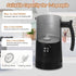 Milk Frother, 4 in 1 Electric Steamer with Handle, Automatic Warm and Cold Foam Maker for Coffee, 400W, Black