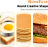 NOVAFUSE Set 4 of Fried Egg Moulds, Stainless Steel Egg Rings, Omelette Mould, Pancake Mould