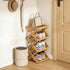 YYW Shoe Rack, Foldable Bamboo Shoes Shelf, Freestanding Shoe Storage Organiser for